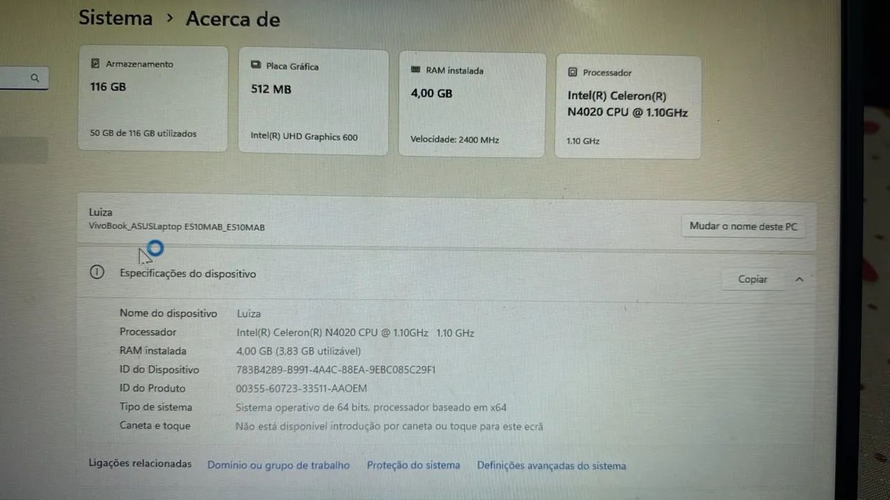 Notebook ASUS VivoBook - Muito conservado!
