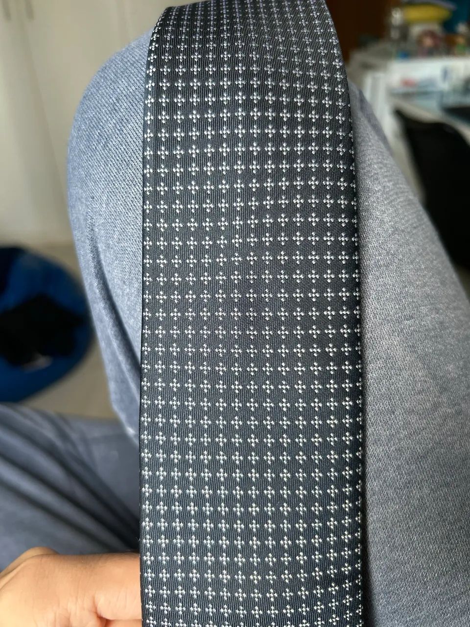 Gravata slim - azul marinho