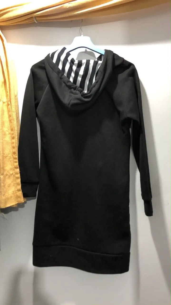 Vestido de moletom preto xl  - Foto 2