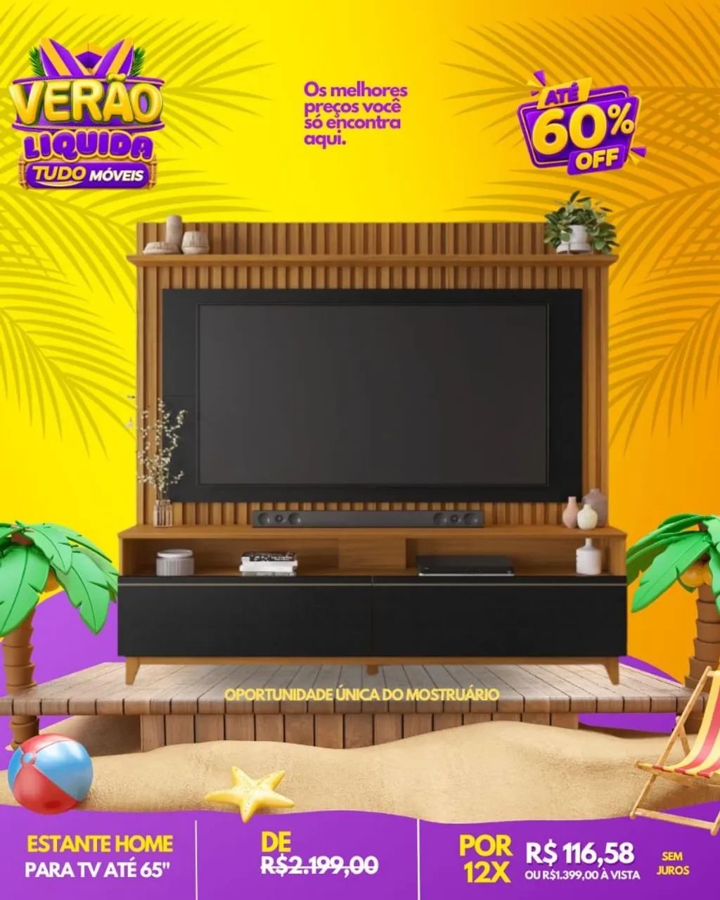 Estante home para tvs ate 65 Polegadas a pronta entrega 
