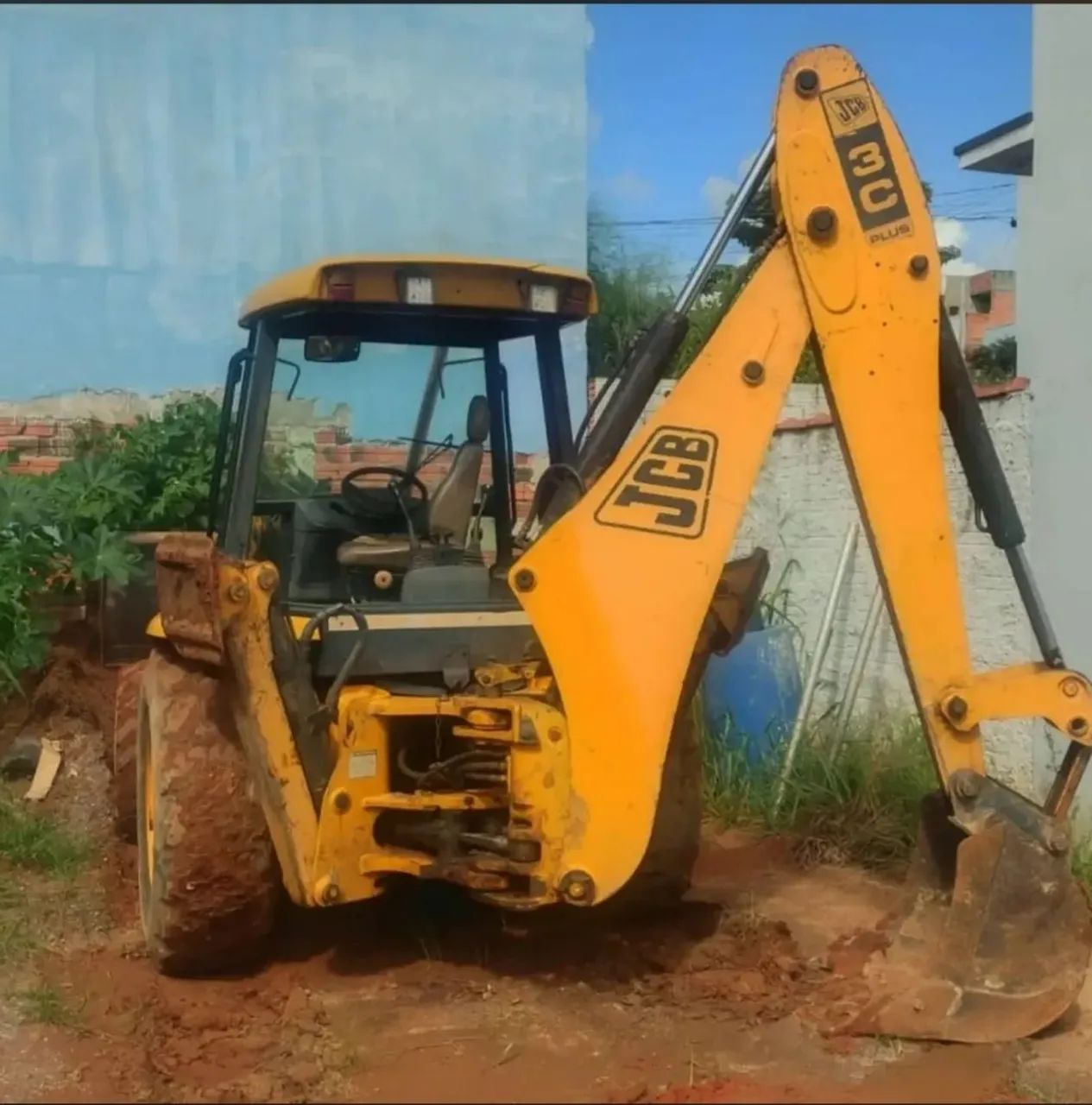 Retro escavadeira JCB