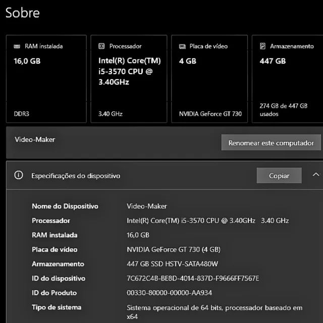 PC Gamer Freeline Intel Core i5 16 GB SSD 480 GB Placa de Vídeo 4 GB - Foto 3