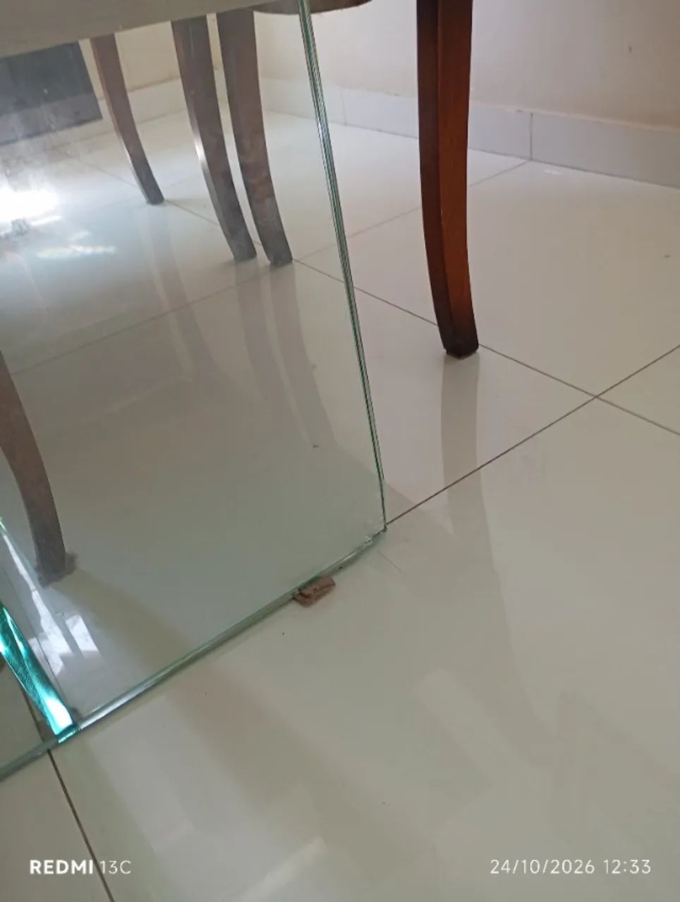 Mesa de jantar de vidro quadrada  - Foto 4