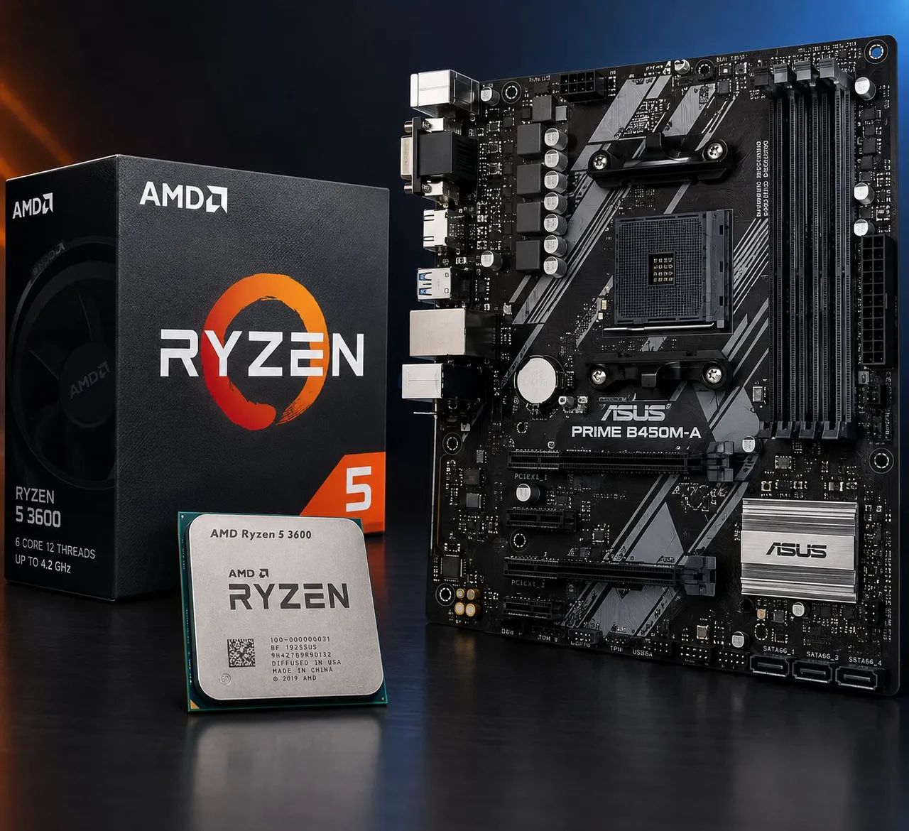 Kit placa mãe e processador 