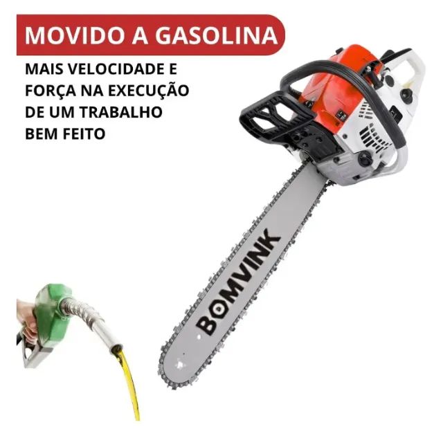 Motoserra Gasolina Profissional 20 Polegadas 52cc noo lacrado