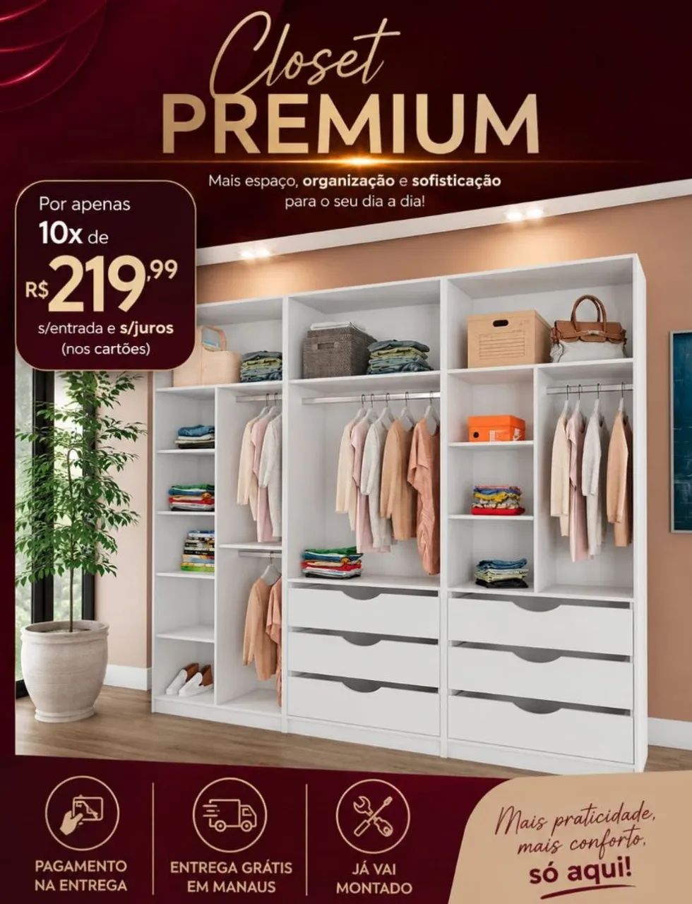 Closet em mdf 