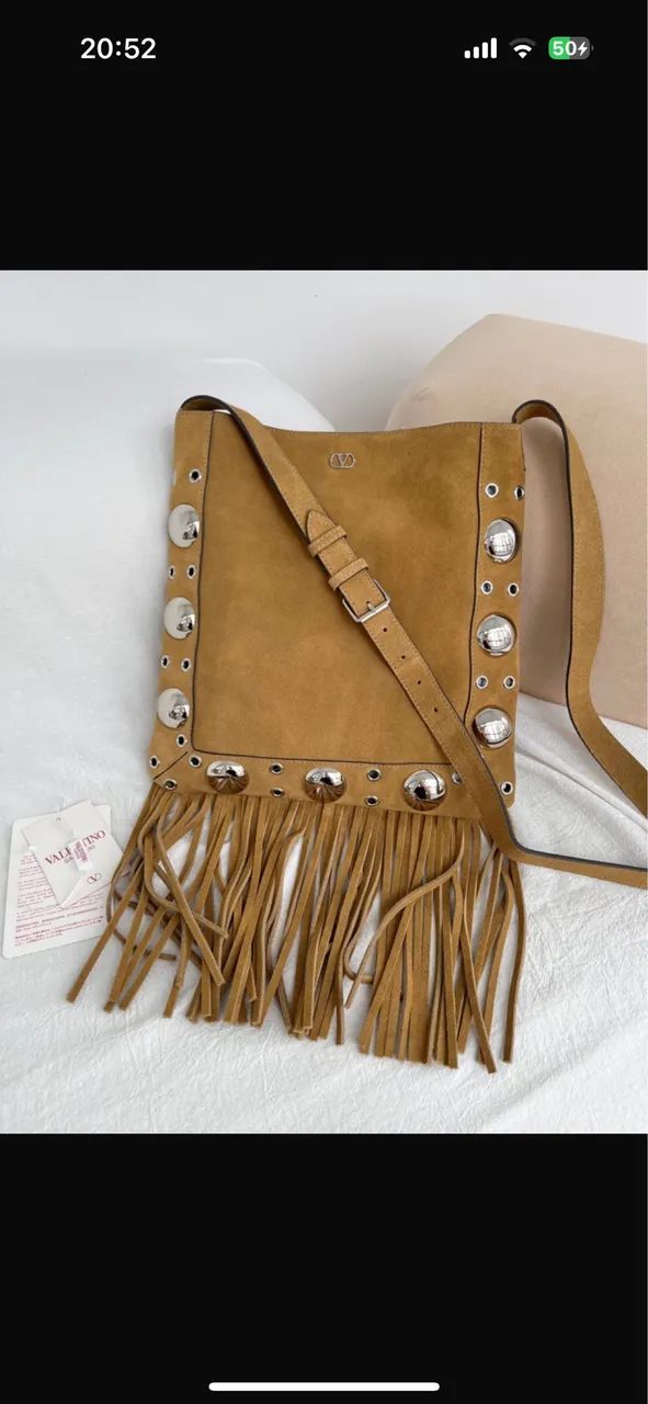Bolsa Valentino couro camurça original 