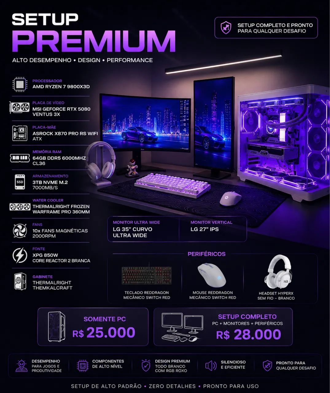 PC High End R7 9800x3D RTX 5080