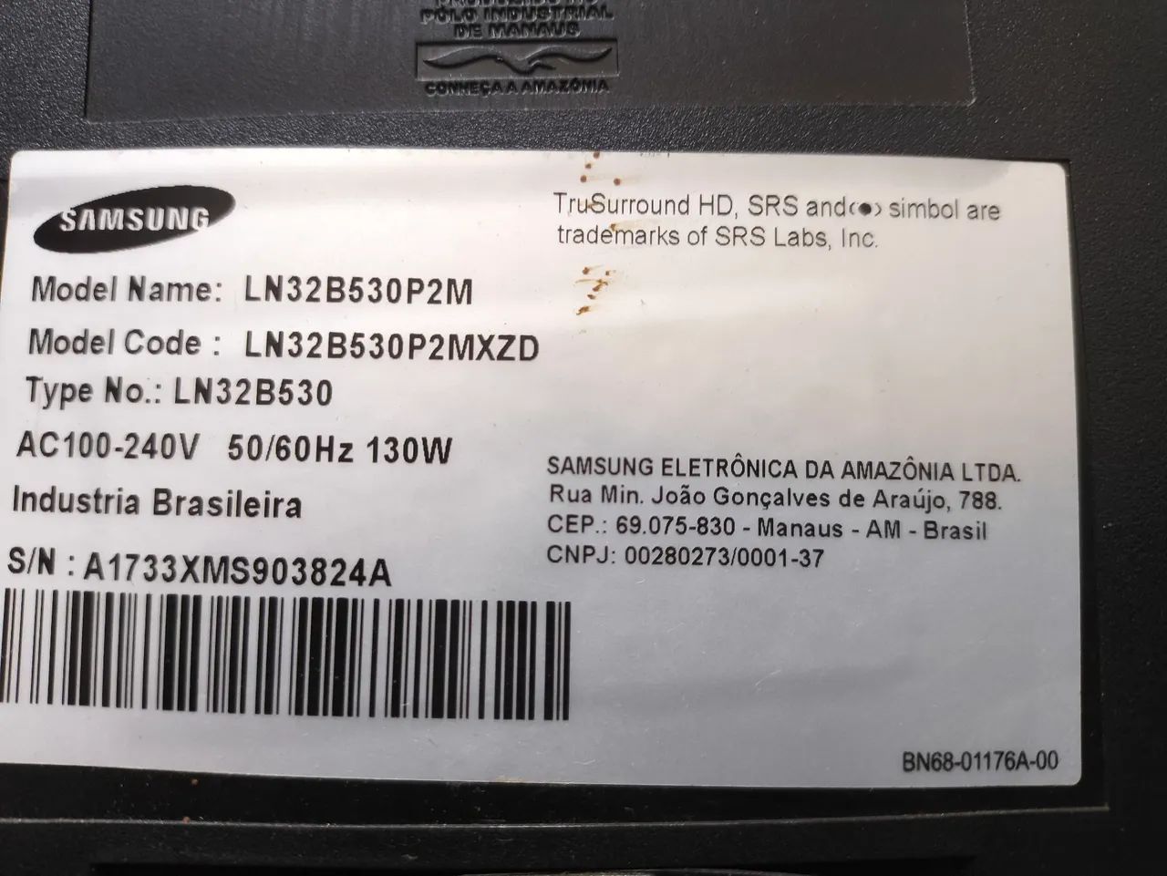 TV Samsung 32 LCD funcionando perfeitamente (Não é smart) - Foto 4