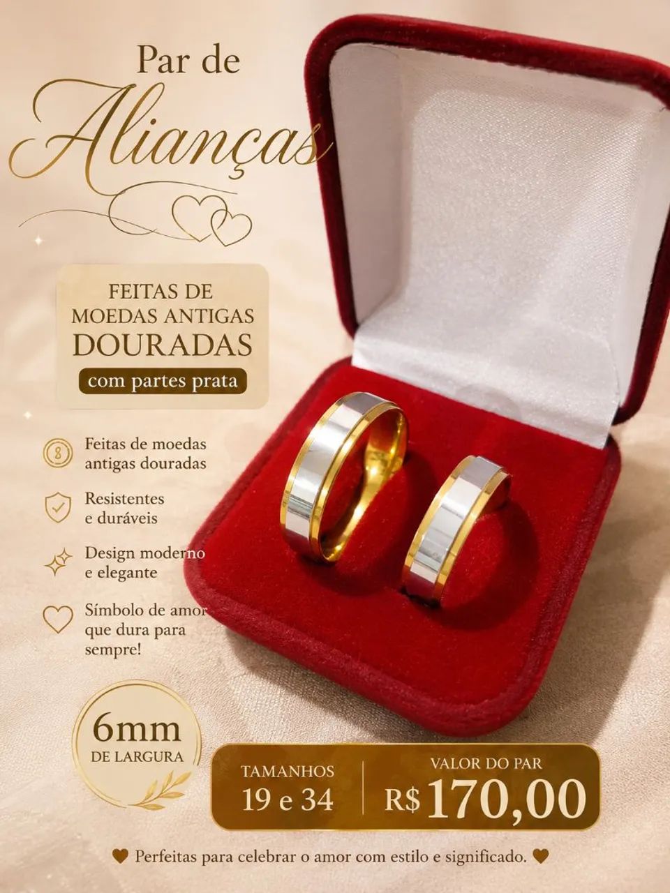 Alianças de moedas antigas 