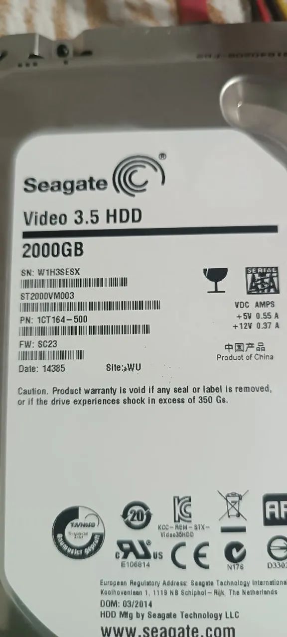 HD SEAGATE 2TB 