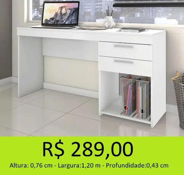 Escrivaninha de 1,20 com duas gavetas - temos a pronta entrega  - Foto 3