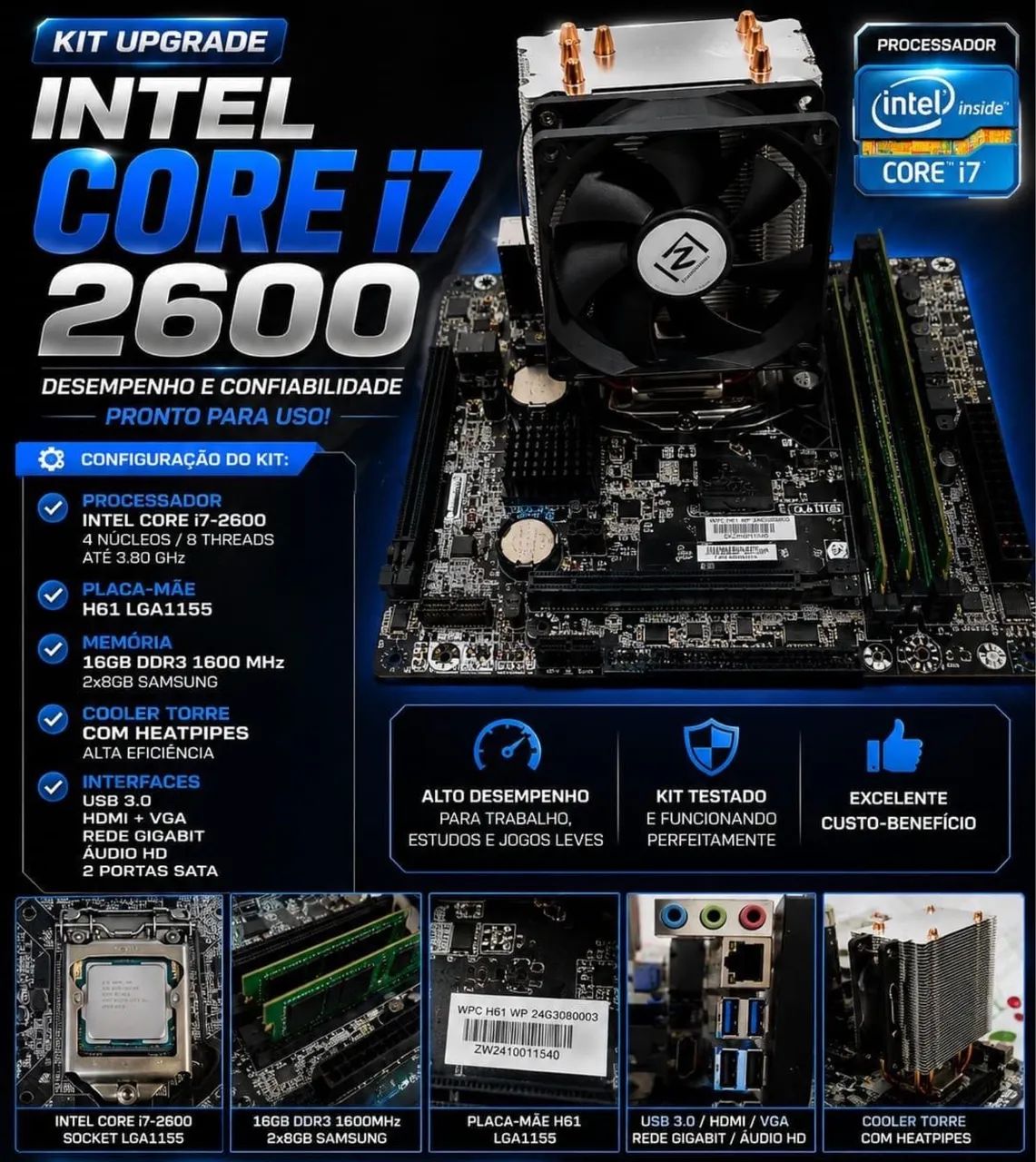 Kit para Pc COMPLETO!!!! Olhem a descrição.