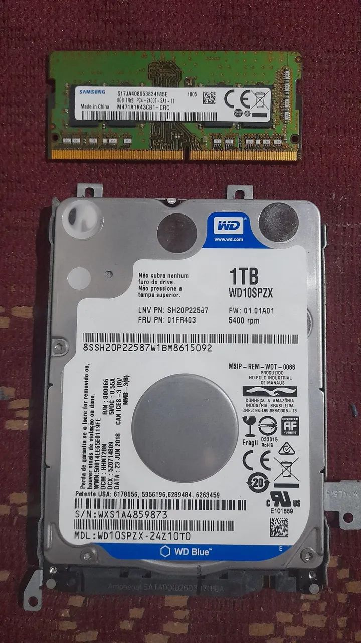 HD 1TB mais memória ram 8GB