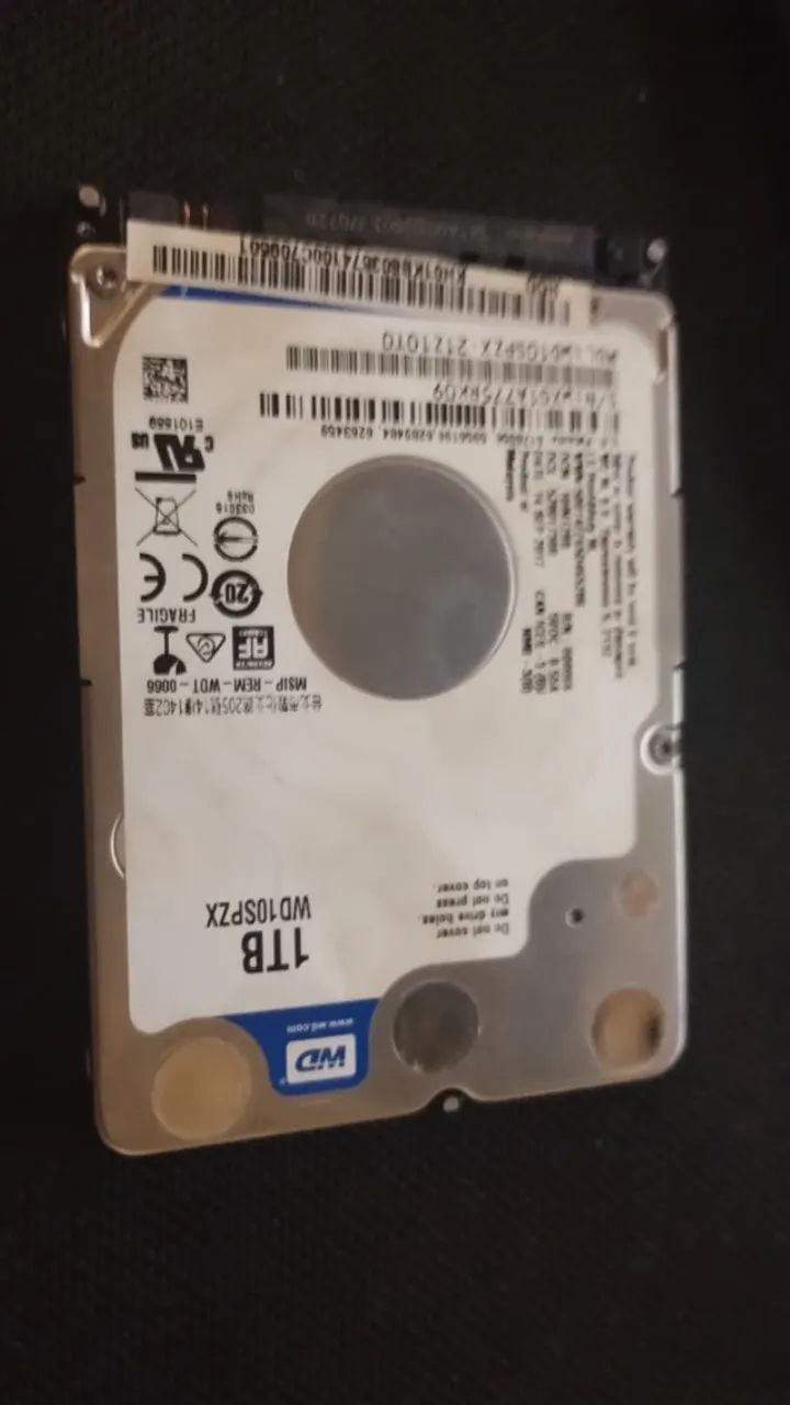 HD WD 1TERA NOTEBOOK e COMPUTADOR