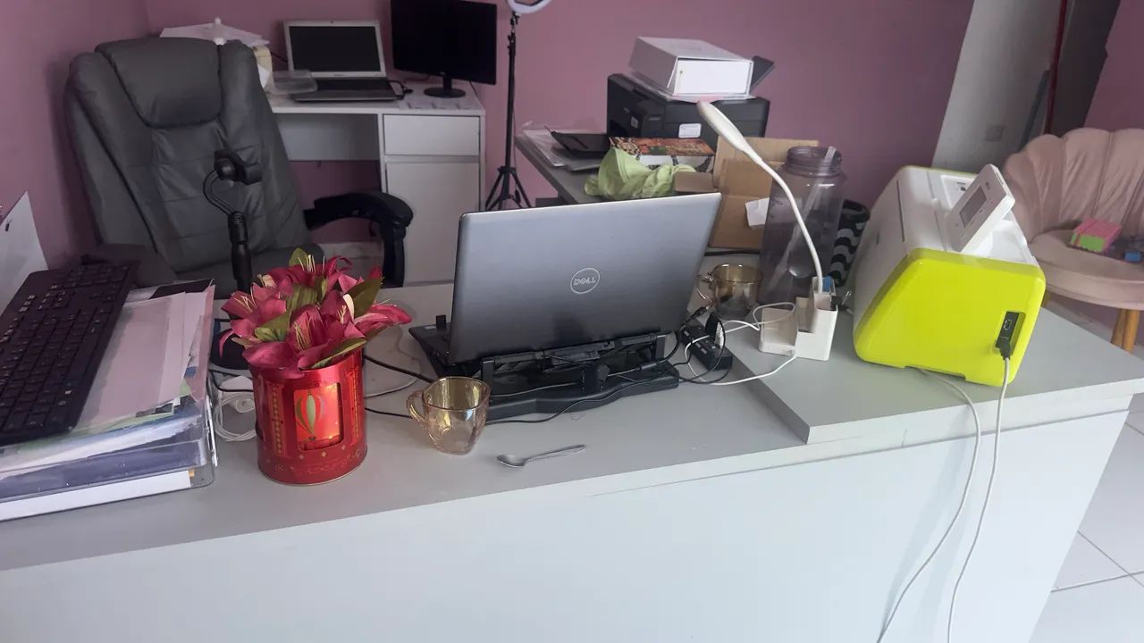 Mesa de trabalho recepção estudo home office  - Foto 3