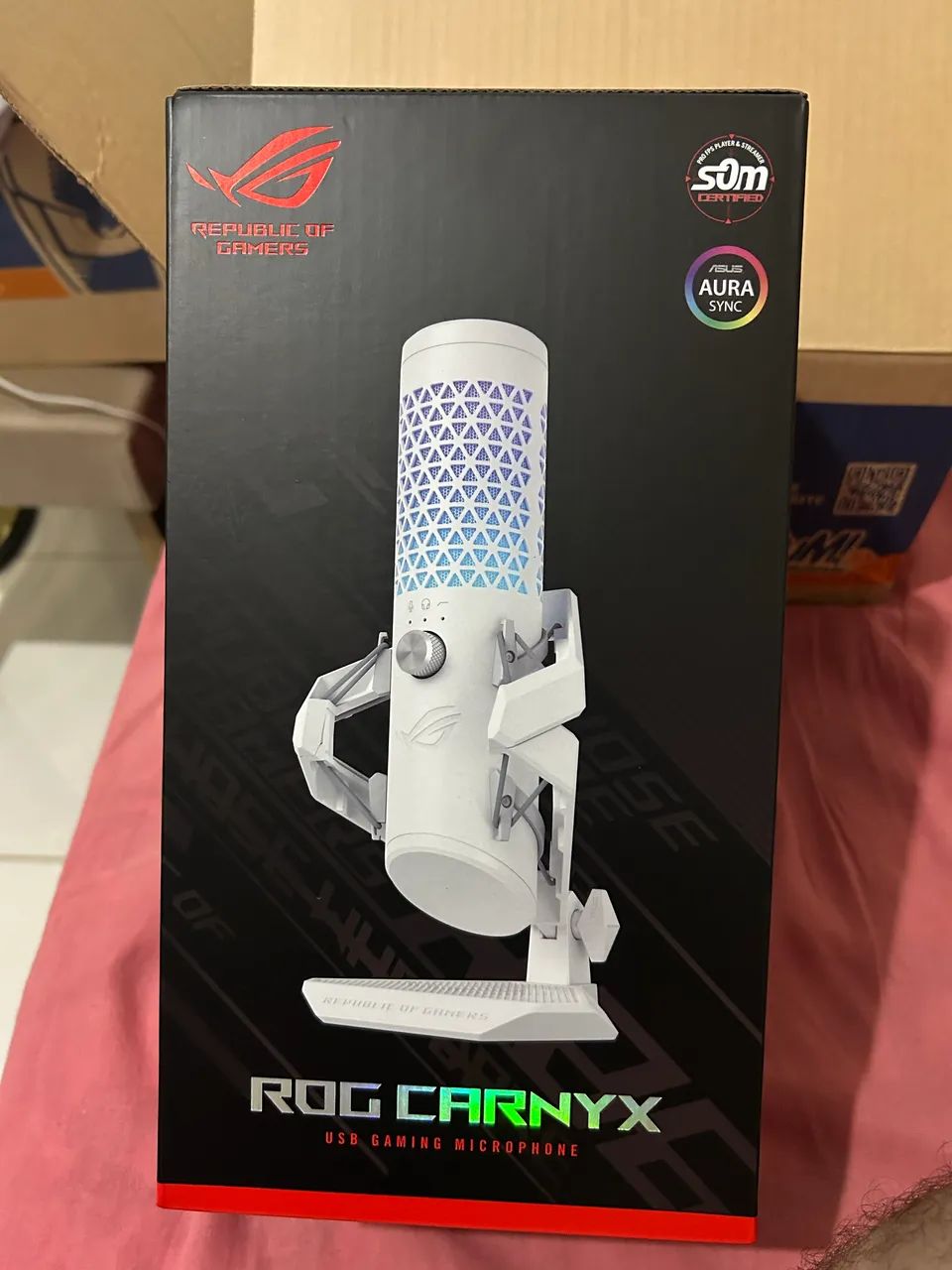 Microfone Rog Carnyx - nota fiscal + garantia e 4 meses de uso.