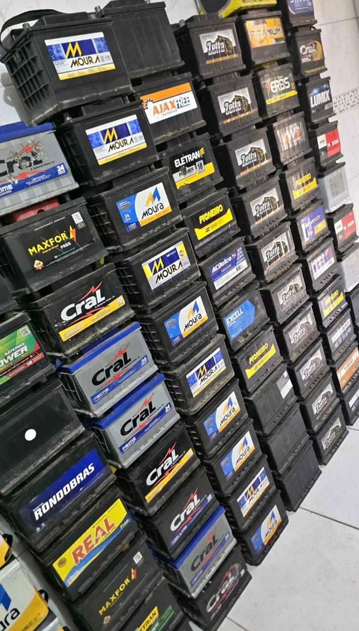 Bateria nova e usada 