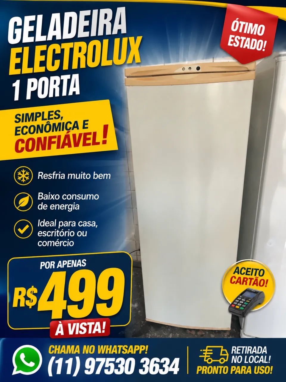 Geladeira 1 porta 220v - Foto 2