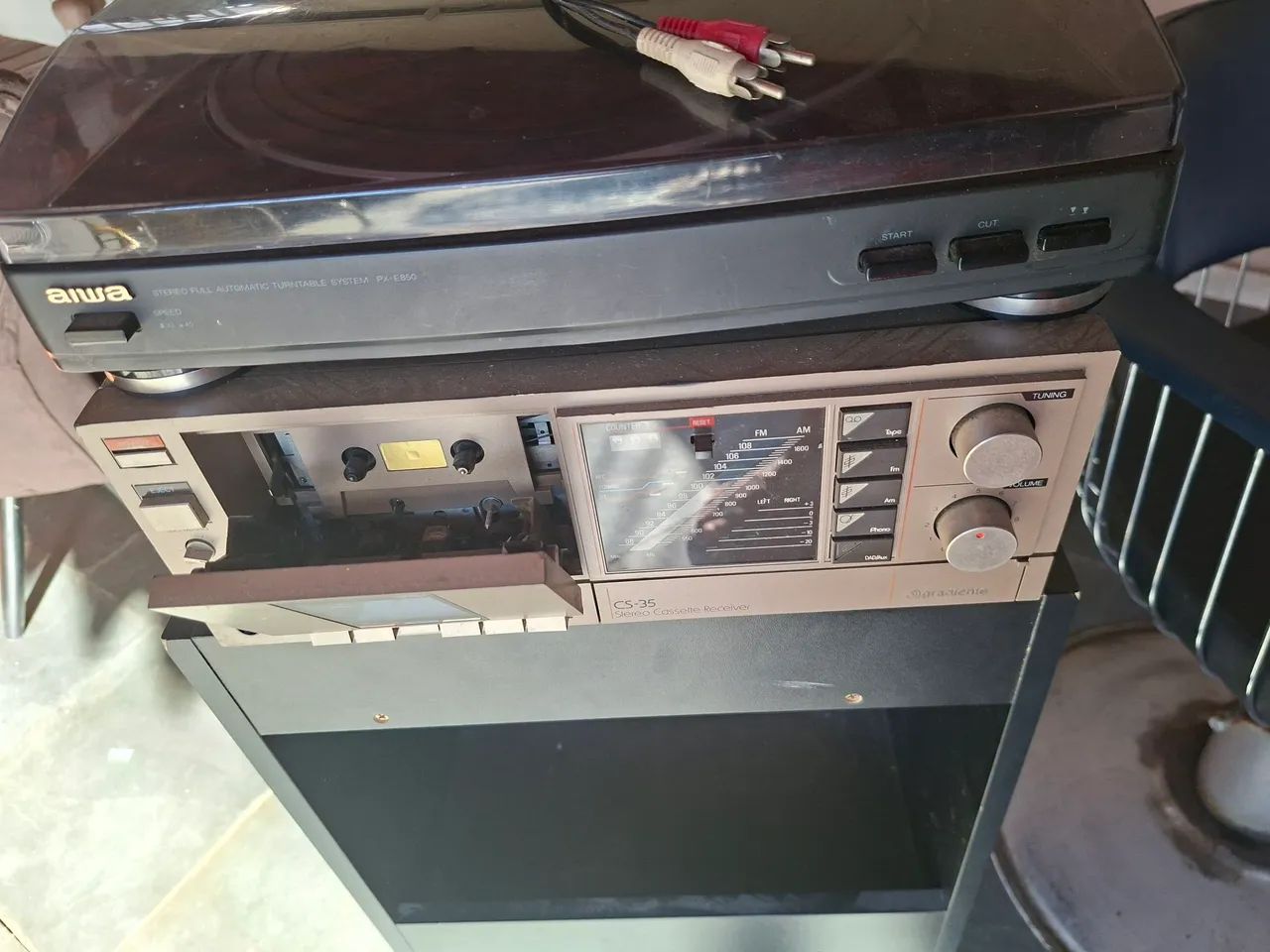 RECEIVER Gradiente e toca disco Aiwa retro