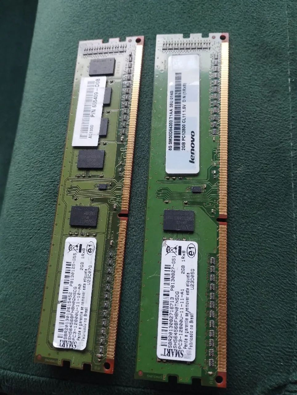 2 Memórias DDR3 12800 2gb cada (4gb) desktop - Memória RAM