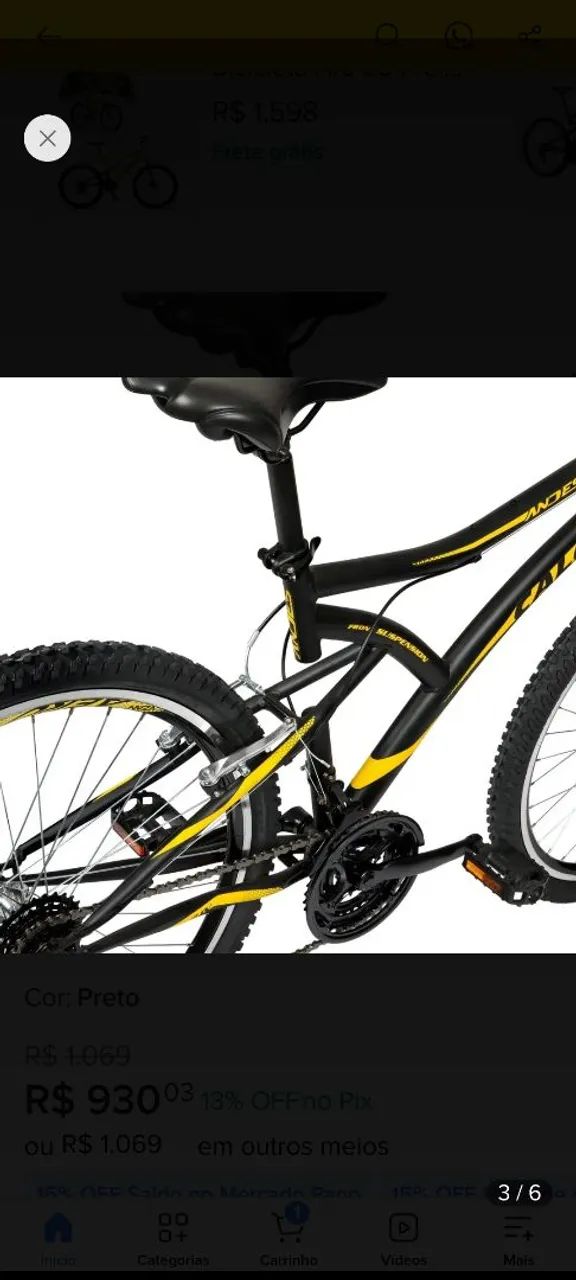 Bike Caloi  10x65,00 sem juros nova da loja sem uso - Foto 2