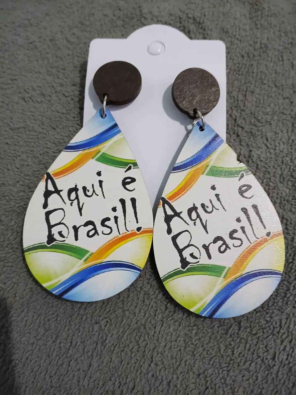 Brinco torcida brasil mdf