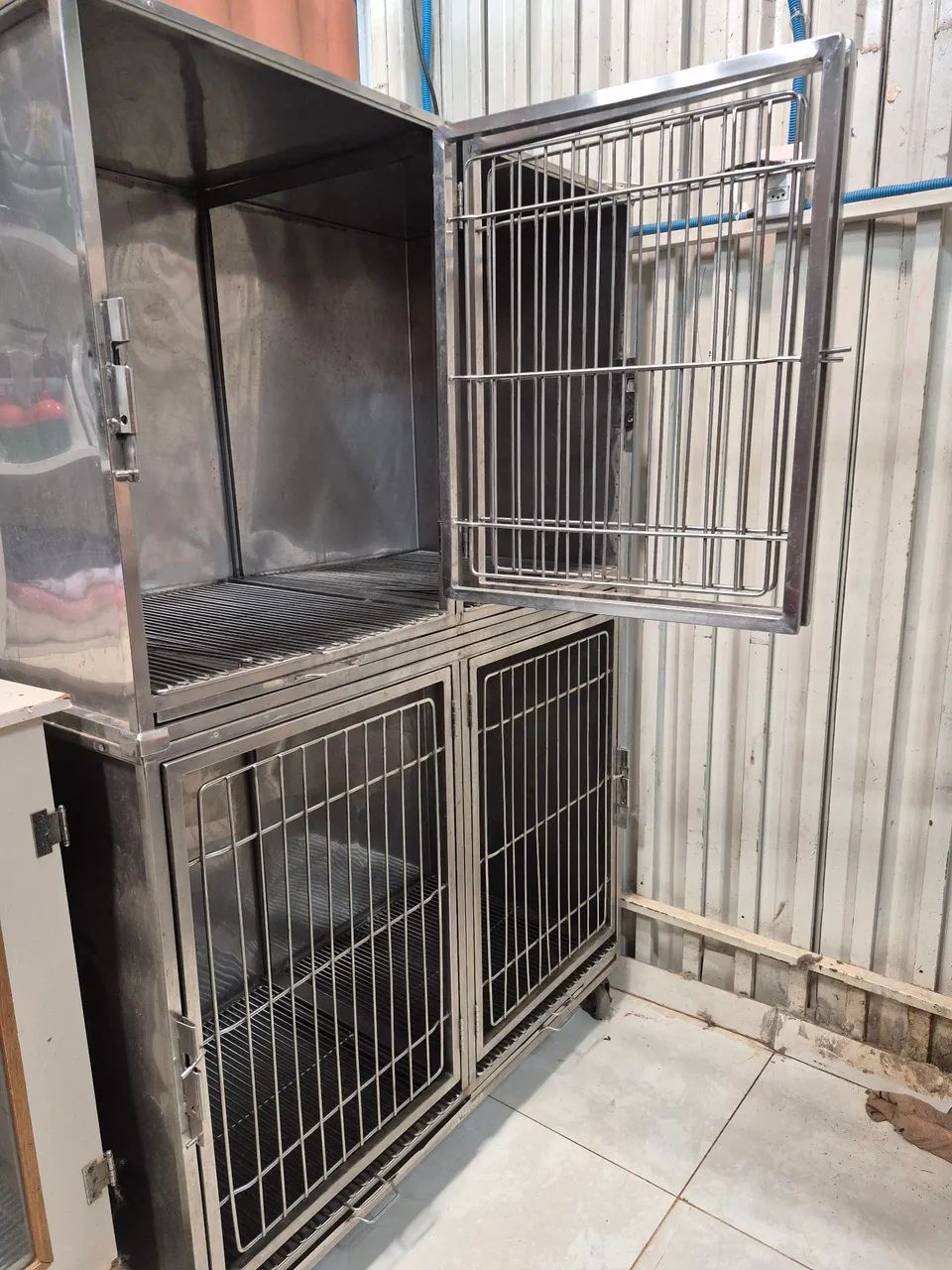Canil veterinário em Inox 
