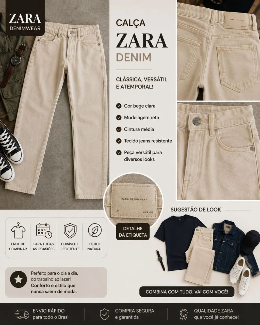 Calça menino zara