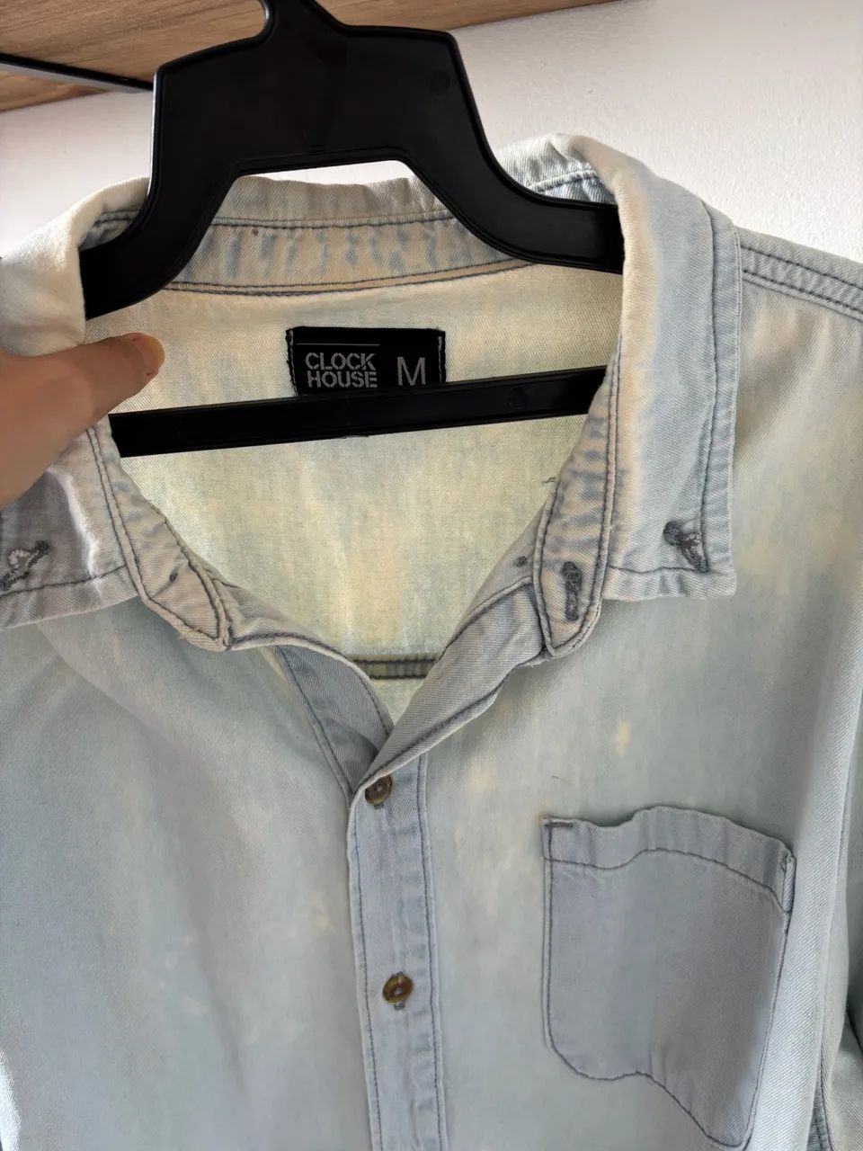 Camisa jeans masculina - Foto 2