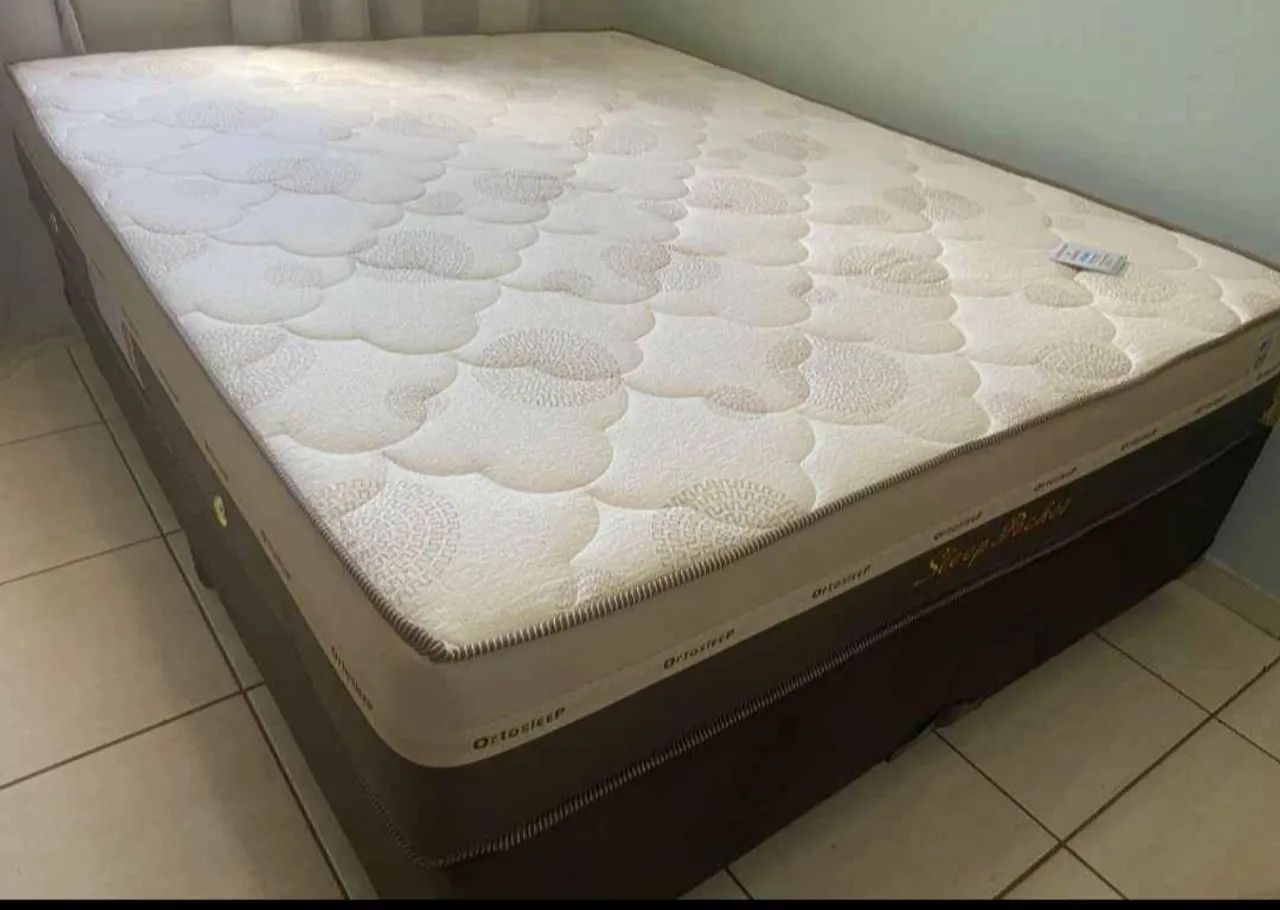 Cama casal molas ensacadas colchão 25cm - Foto 3