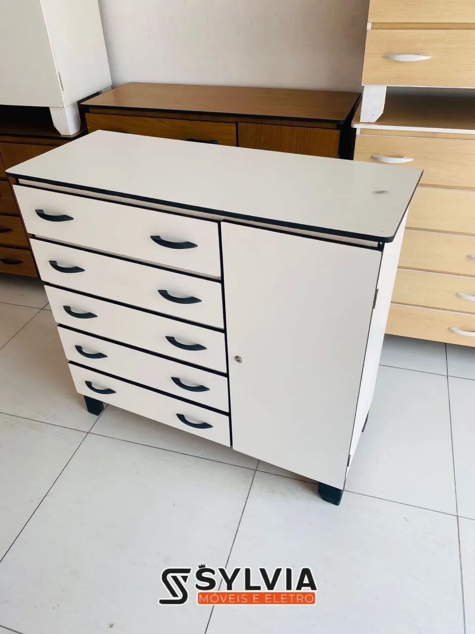 CÔMODAS 5 GAVETAS COM SAPATEIRA NOVAS  - Foto 4