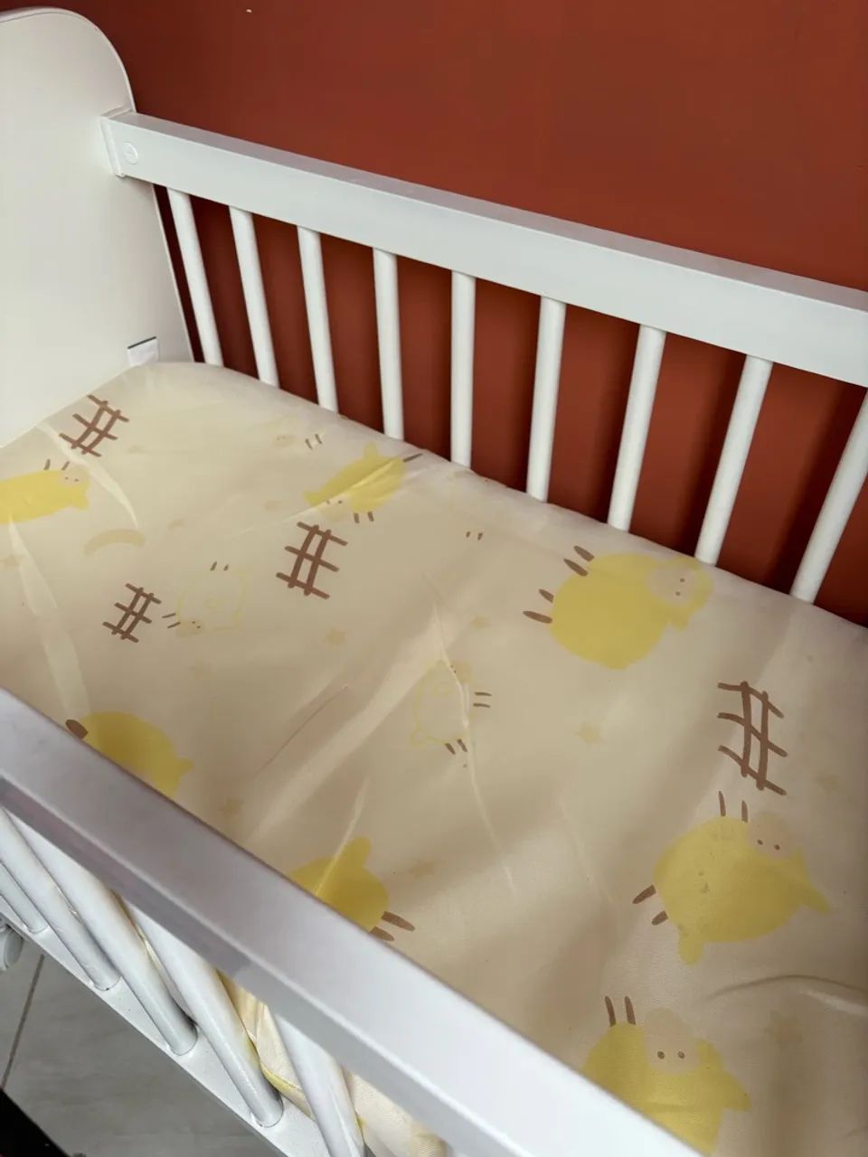 Mini Berço Branco Completo com Colchão