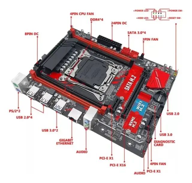 Kit Placa Machinist X99-rs9 +xeon E5 2670-v3 - Foto 2