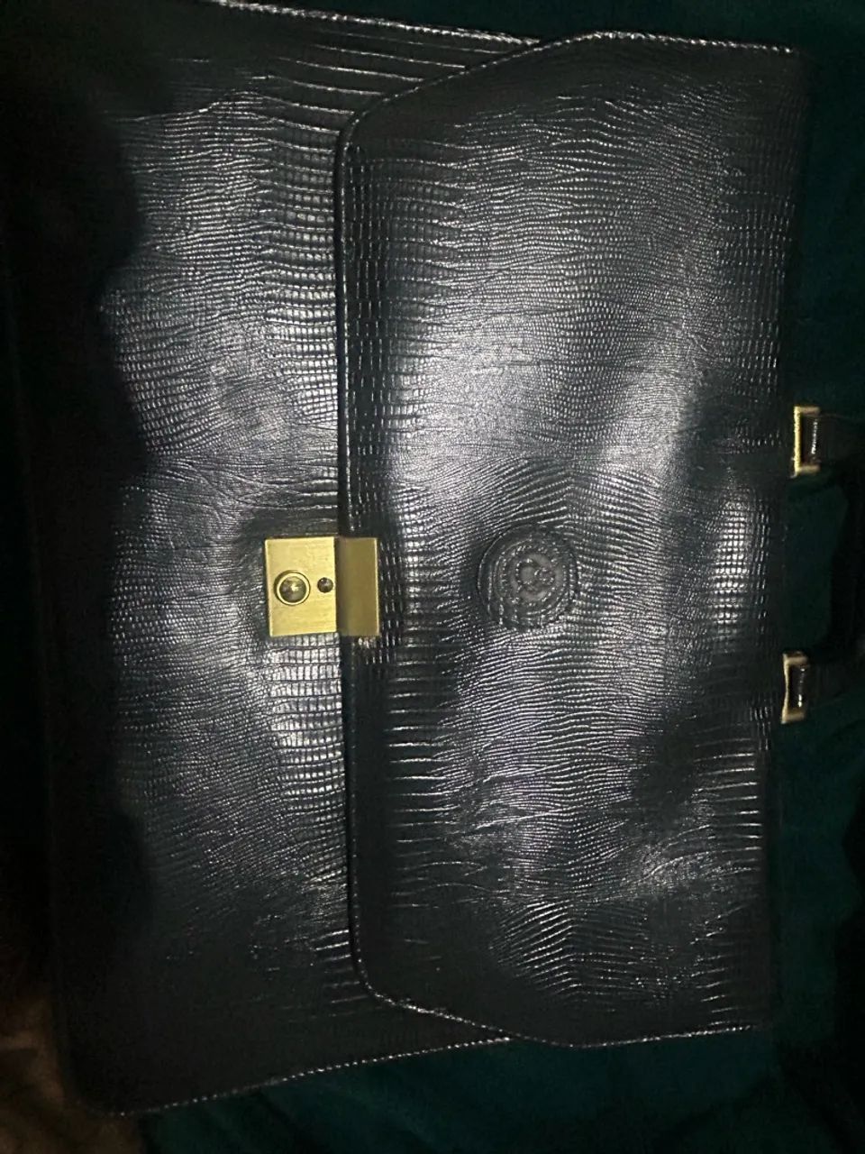 Bolsa de couro médico vintage couro legítimo 