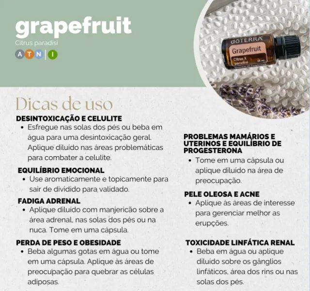 Óleo Essencial doTerra Grapefruit (Toranja) 15 ml - Foto 4