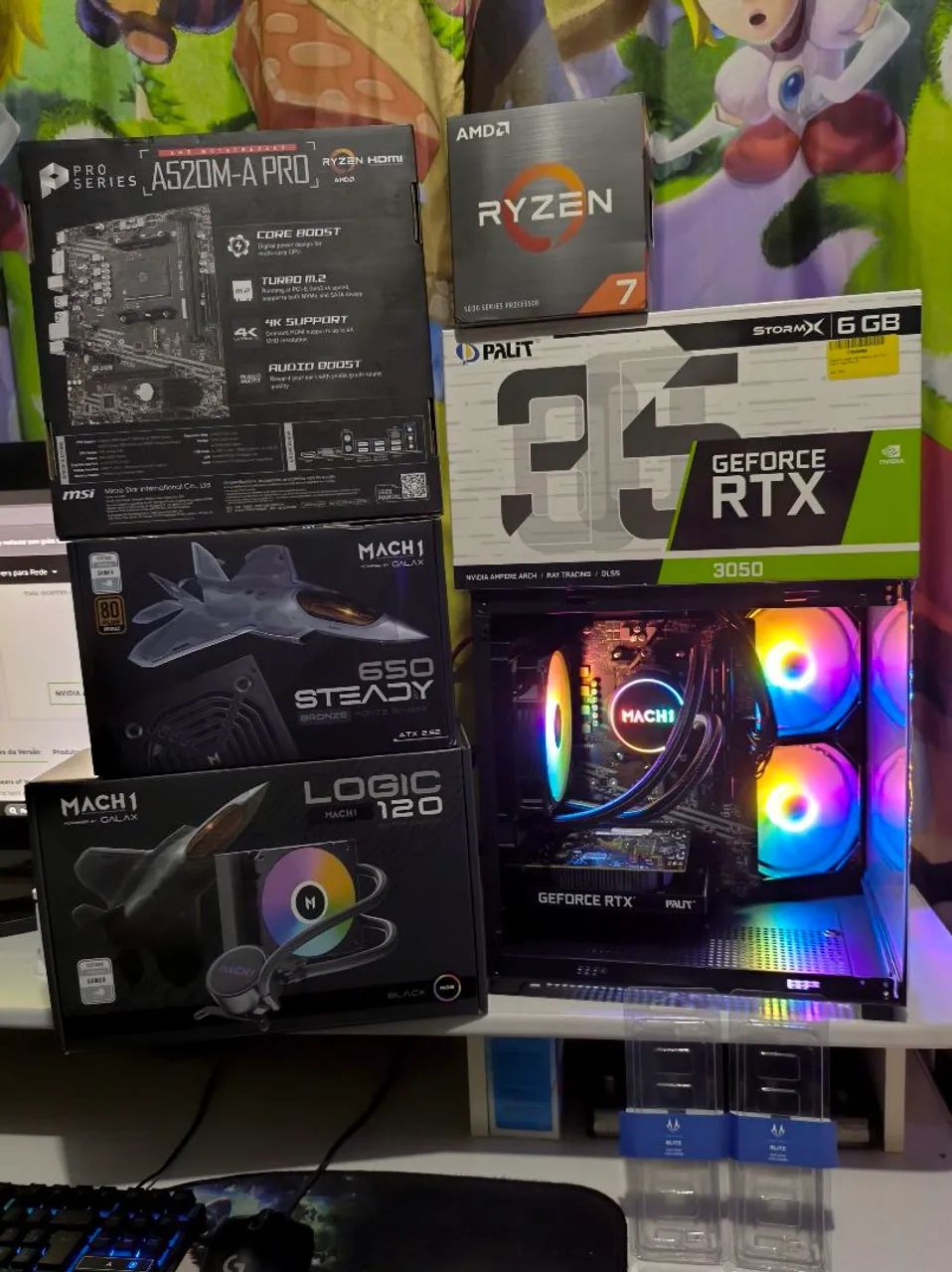 PC Gamer Ryzen 7 '5700' Novo - Foto 4