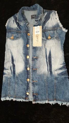 Colete e jaqueta jeans'promoção