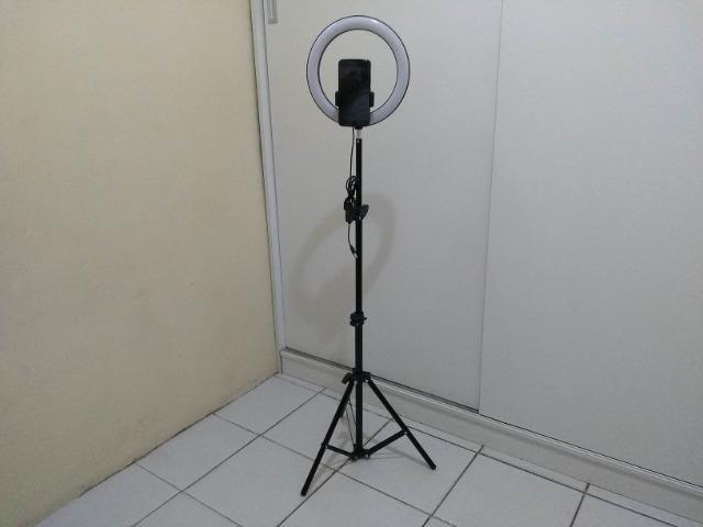 Ring Light 26cm + Tripé 1,60m + Tripé de mesa Entrega Grátis - Foto 6