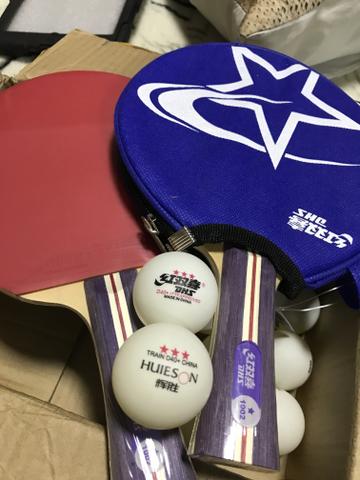 Raquetes de tênis de mesa semi-profissional com 20 bolinhas olímpicas