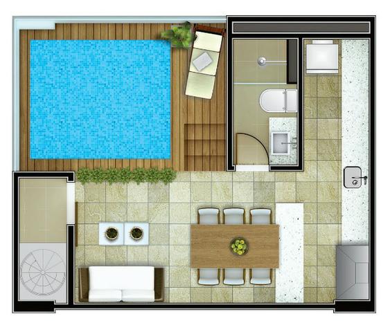 Apartamento em Ponta Negra - 40m² e Cobertura de 80m? - Vida Calma - Foto 15