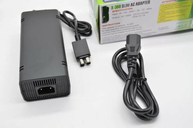 Fonte Xbox 360 Slim Video Game Bivolt 110v 220v 2 Pinos