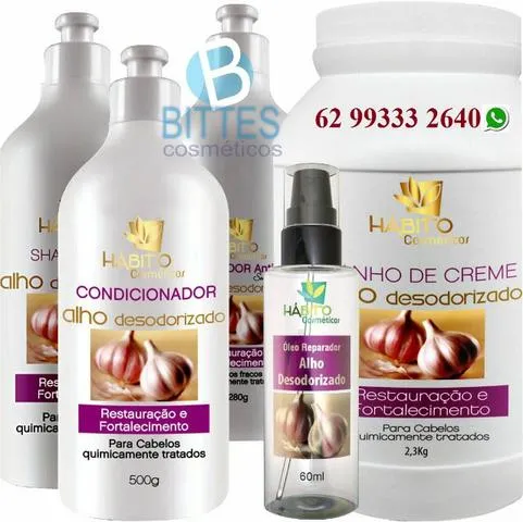 Kit Completo Hidratação e Regeneração Alho Desodorizado