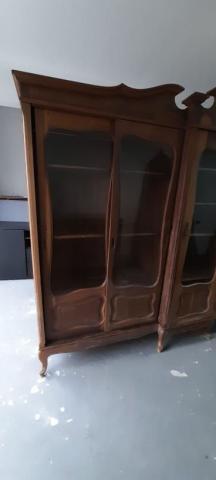 Armário Guarda Roupas em Madeira Maciça Marrom c/ 4 Portas 197cm x 270cm x 56cm