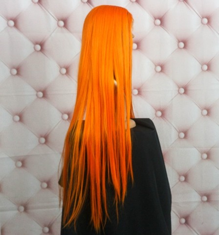 Peruca Lace Front Laranja 95cm Premium Wig Up! - Foto 3