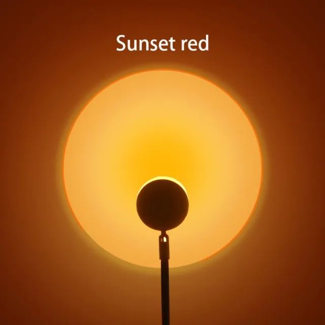  Luminária Projetor Abajur Pôr Do Sol para efeitos fotos Tik Tok Sunset