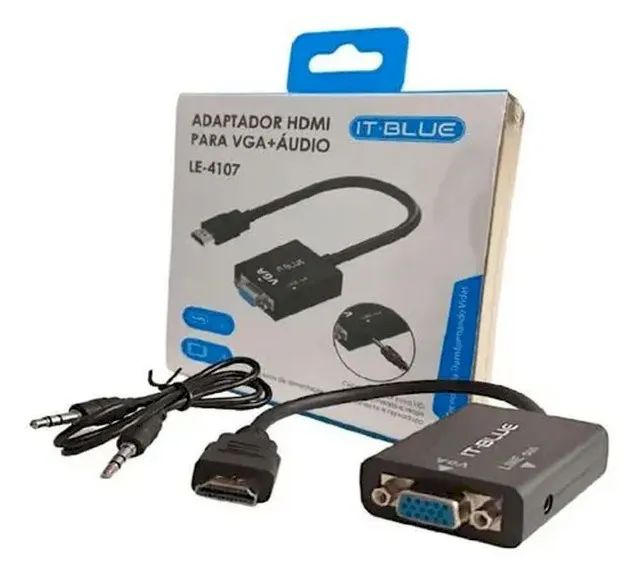 Adaptador HDMI para VGA com Áudio - Conectividade Profissional