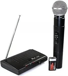 MICROFONE SEM FIO UHF WIRELESS KNUP KP-910 DINAMICO