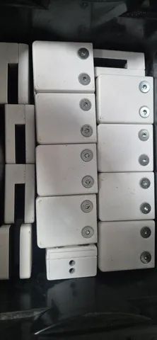 Presilha para vidro reta branco v/a corrimao - Foto 3