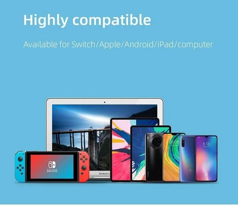 Adaptador Hub 3 em 1 Tipo-C, Docking TV Station para Nintendo Switch, PC, Mac, Smartphone - Foto 6